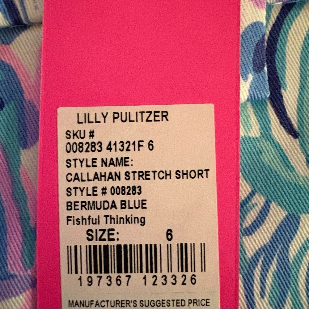 Lilly Pulitzer Callahan stretch shorts sz 6 New - Picture 2 of 8